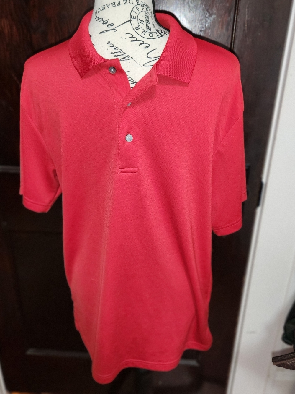 PGA Tour Men's Red Short-Sleeve Polo